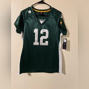 Aaron Rodgers Green Bay Packers NFL Team Apparel Womens Stitched Jersey Size L